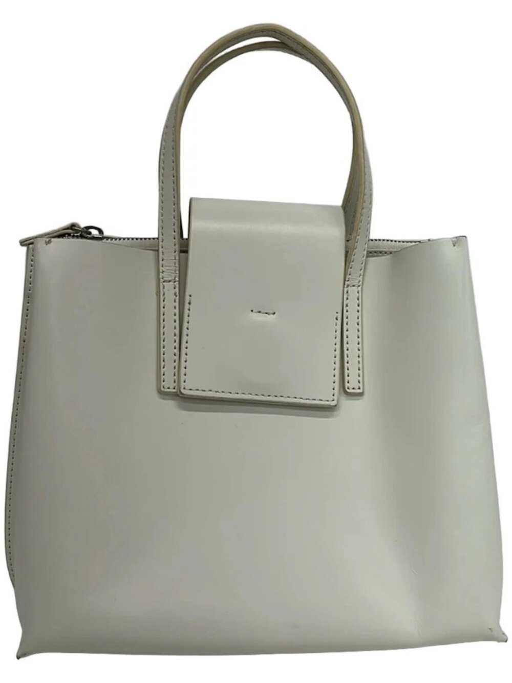 YAHKI White Leather Handbag